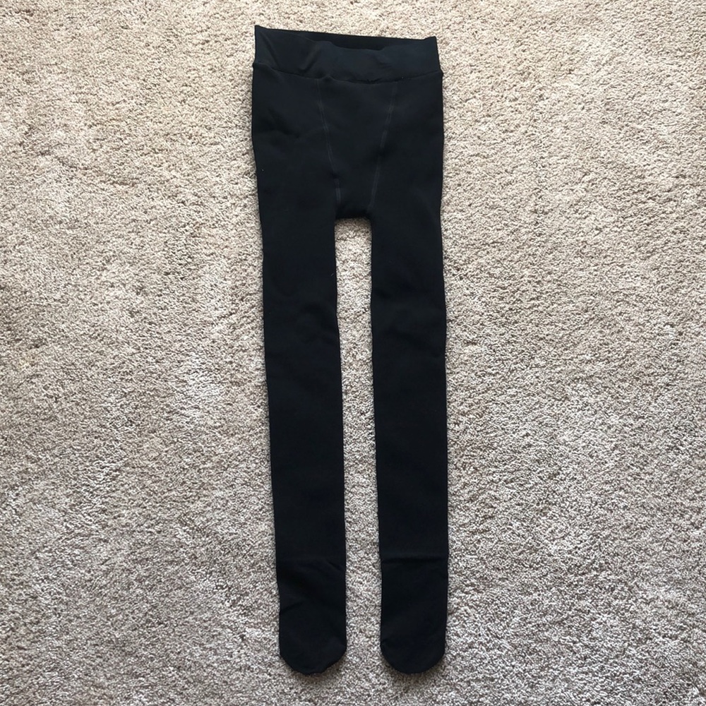 Fleece lined black tights